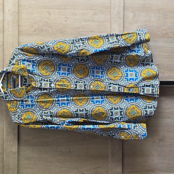 Enyce Other - (J32) Enyce Men's Sz XXL Blue and Yellow Geometric Shirt